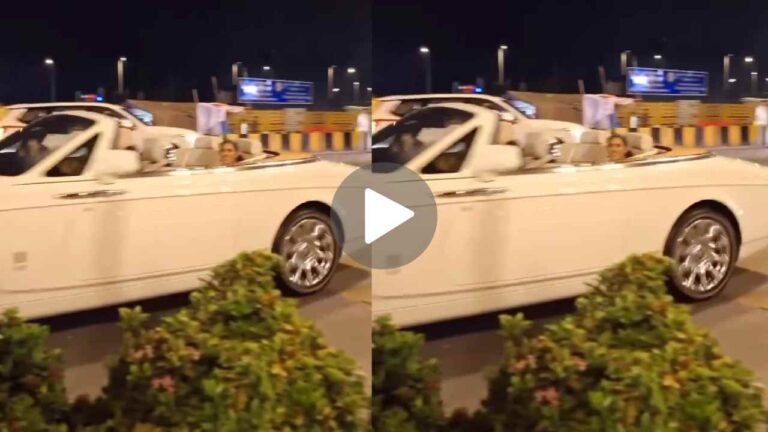 Akash and Isha Ambani's Viral Rolls Royce Joy Ride Shines Bright in Mumbai Night