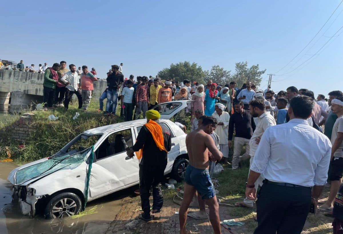 Tragic Dashahara Accident in Haryana: Car Falls into Canal, Eight Family Members Killed