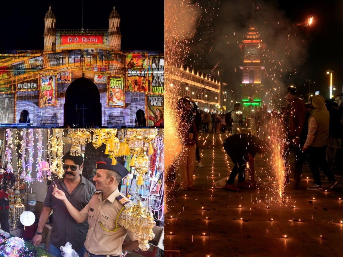 Diwali 2024 Celebrations: From Kashmir's Lal Chowk to India's Gateway