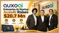 AuxoAI co-founders Amaresh Tripathy, Arvinder Pal Singh and Kabir Singh, whose enterprise AI startup raised $20.7 Mn led by NTTVC