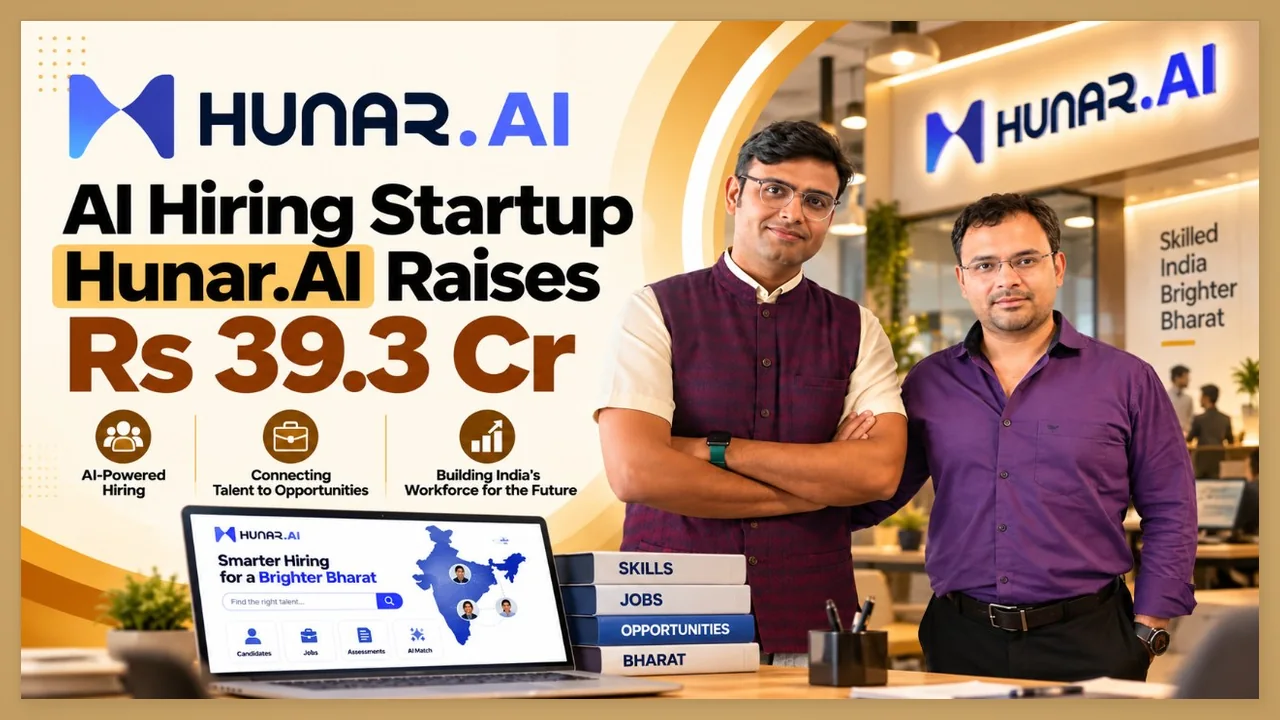 Hunar.AI founders Krishna Khandelwal and Shantanu Bhattacharyya, whose AI hiring startup raised Rs 39.3 crore led by Blume Ventures
