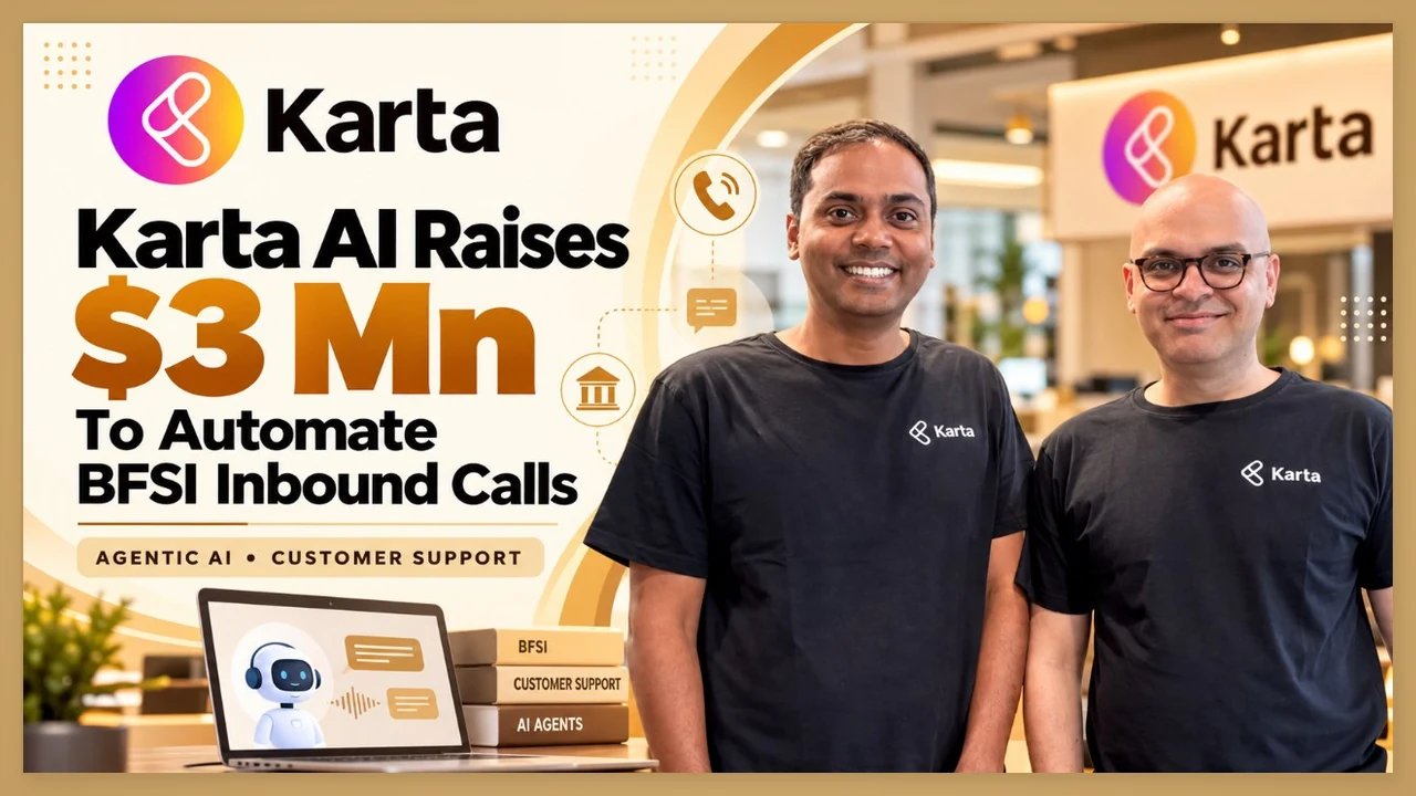 Karta AI cofounders Vijaypal Singh and Abhishek Kushwaha, whose agentic voice AI startup raised $3 million in a seed round