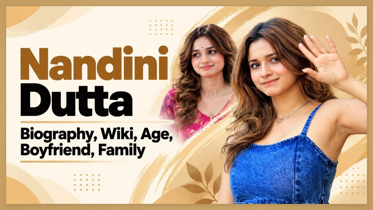 Nandini Dutta of Bigg Boss Bangla Season 3 in a biography graphic with her name and show credits